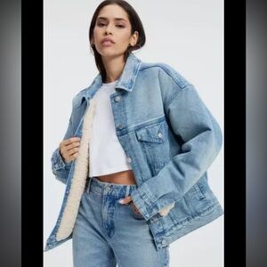 NWT Sherpa lined Denim jacket